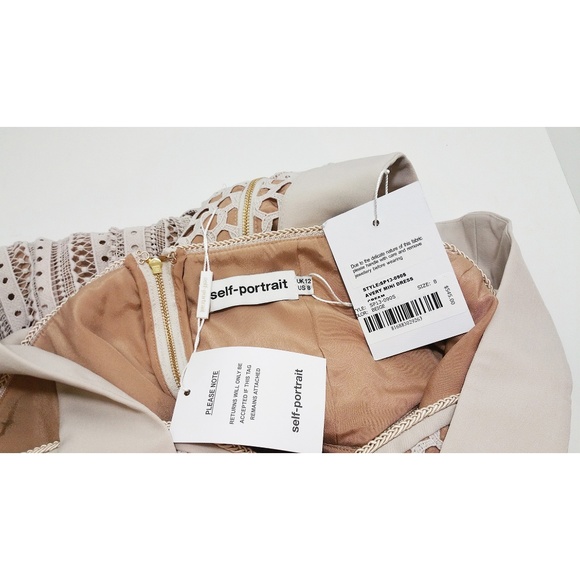 SELF-PORTRAIT Beige Avery Lace Mini - Picture 7 of 8
